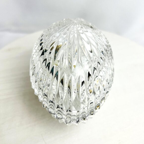 Crystal Vintage Lidded Egg Nachtmann Bleikristall in Box W Germany 3” long - Picture 10 of 11
